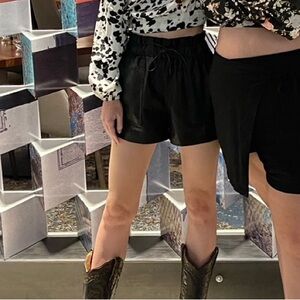 Faux Leather Shorts